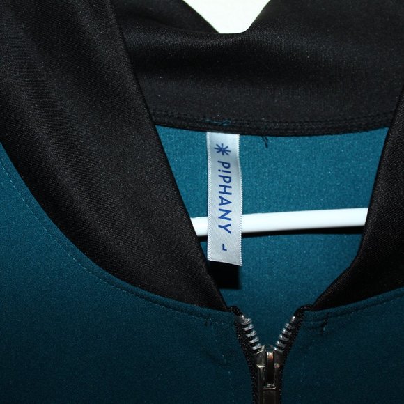 Piphany Women's Full Zip Jacket - Teal Green - Size: Large - Picture 2 of 4